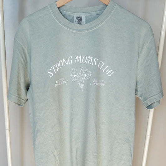 Strong Moms Club Flower T Shirt Kelly Yager