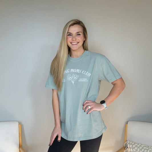 Strong Moms Club Flower T Shirt Kelly Yager
