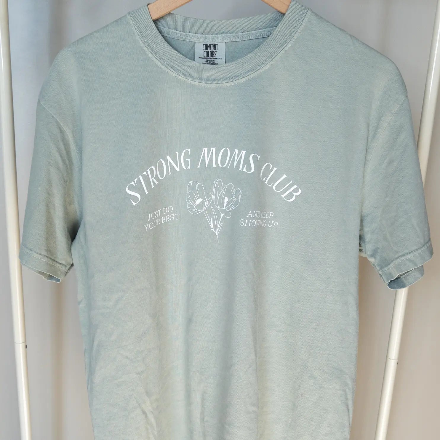 Strong Moms Club Flower T Shirt Kelly Yager