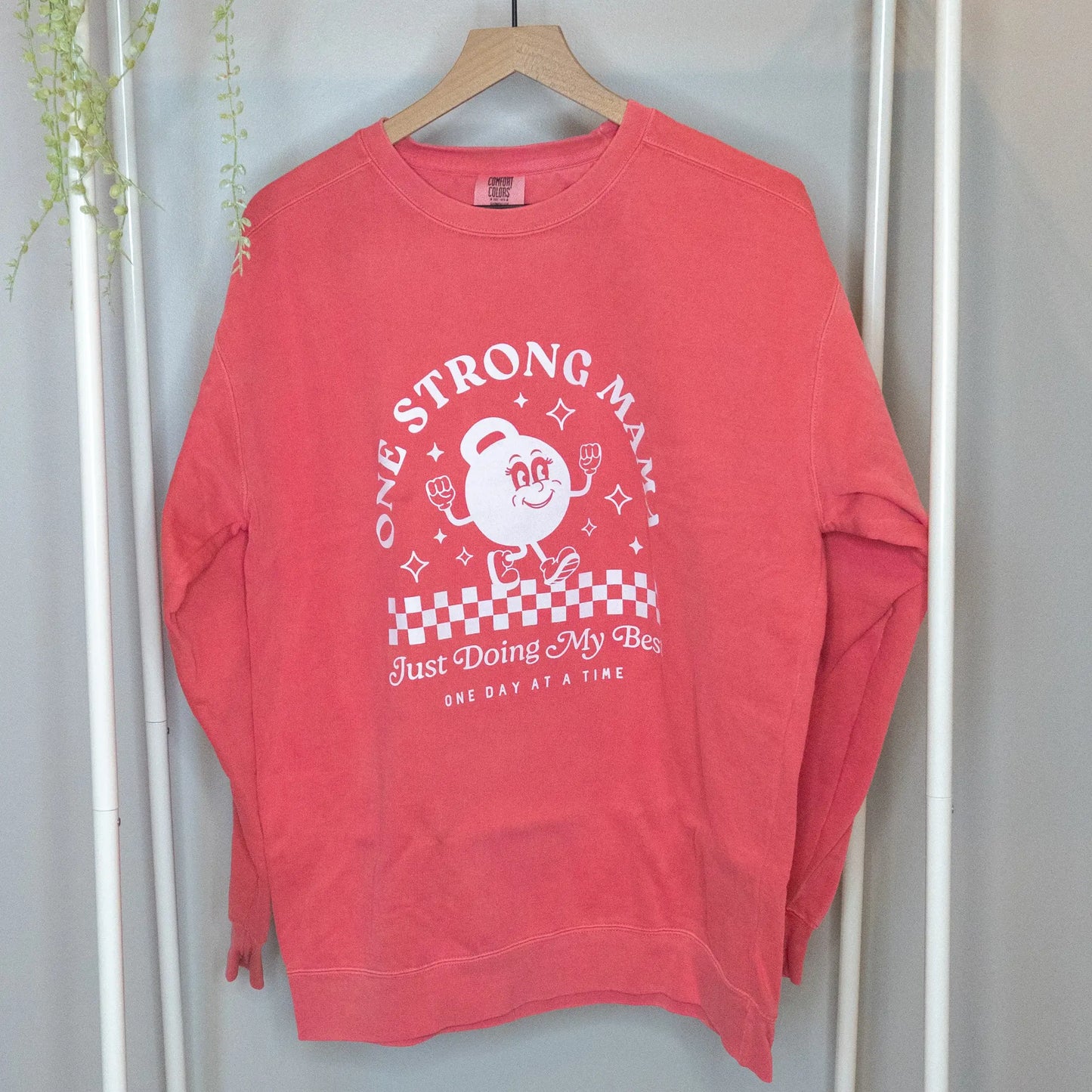 One Strong Mama KB Crewneck - WATERMELON Kelly Yager