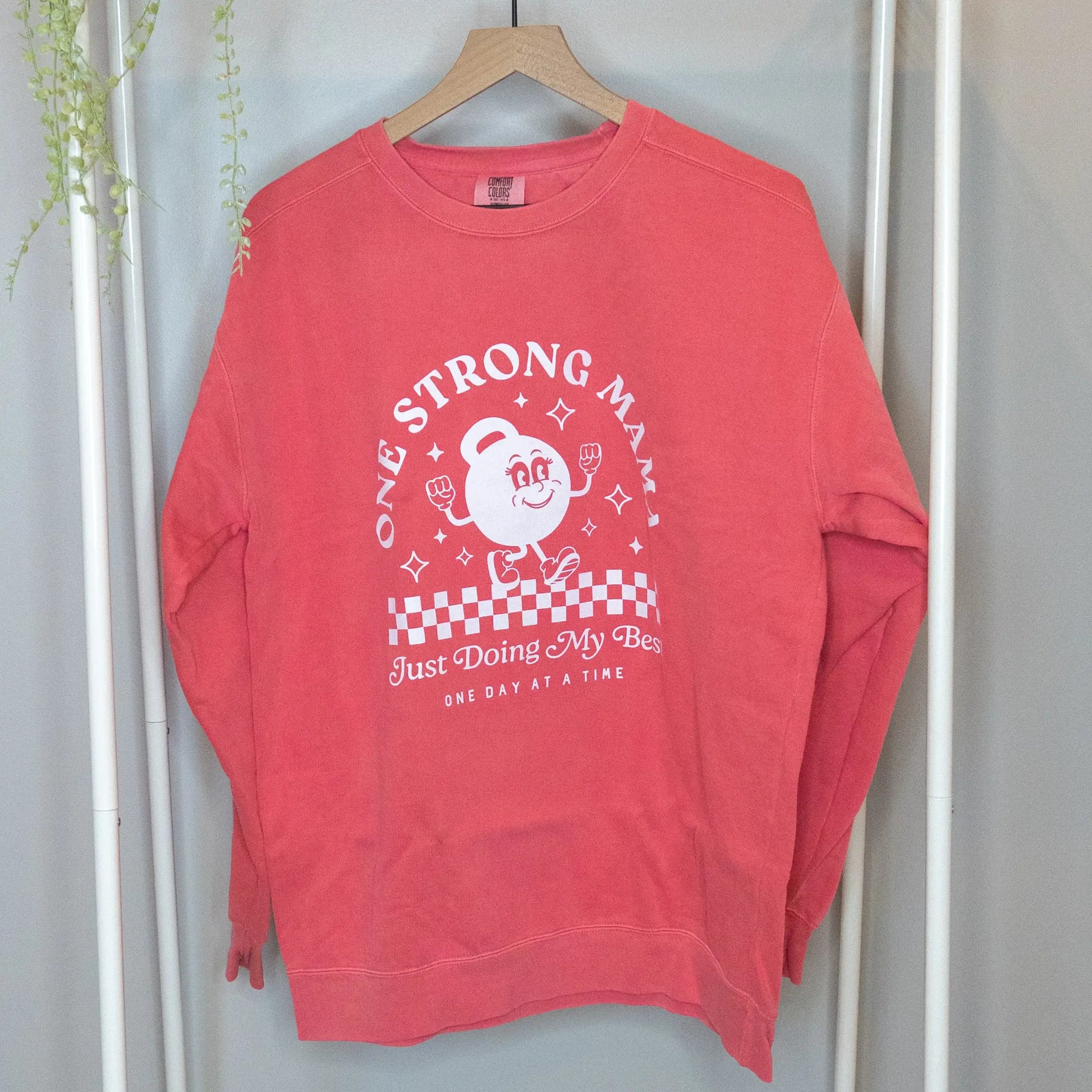 One Strong Mama KB Crewneck - WATERMELON Kelly Yager