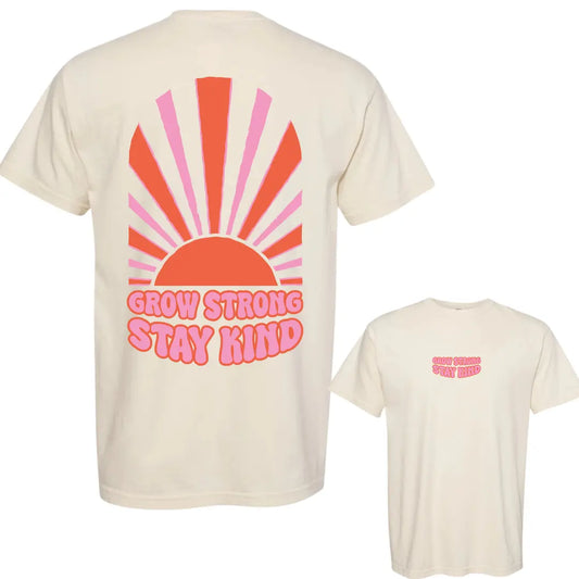 Grow Strong Stay Kind T Shirt - IVORY Kelly Yager