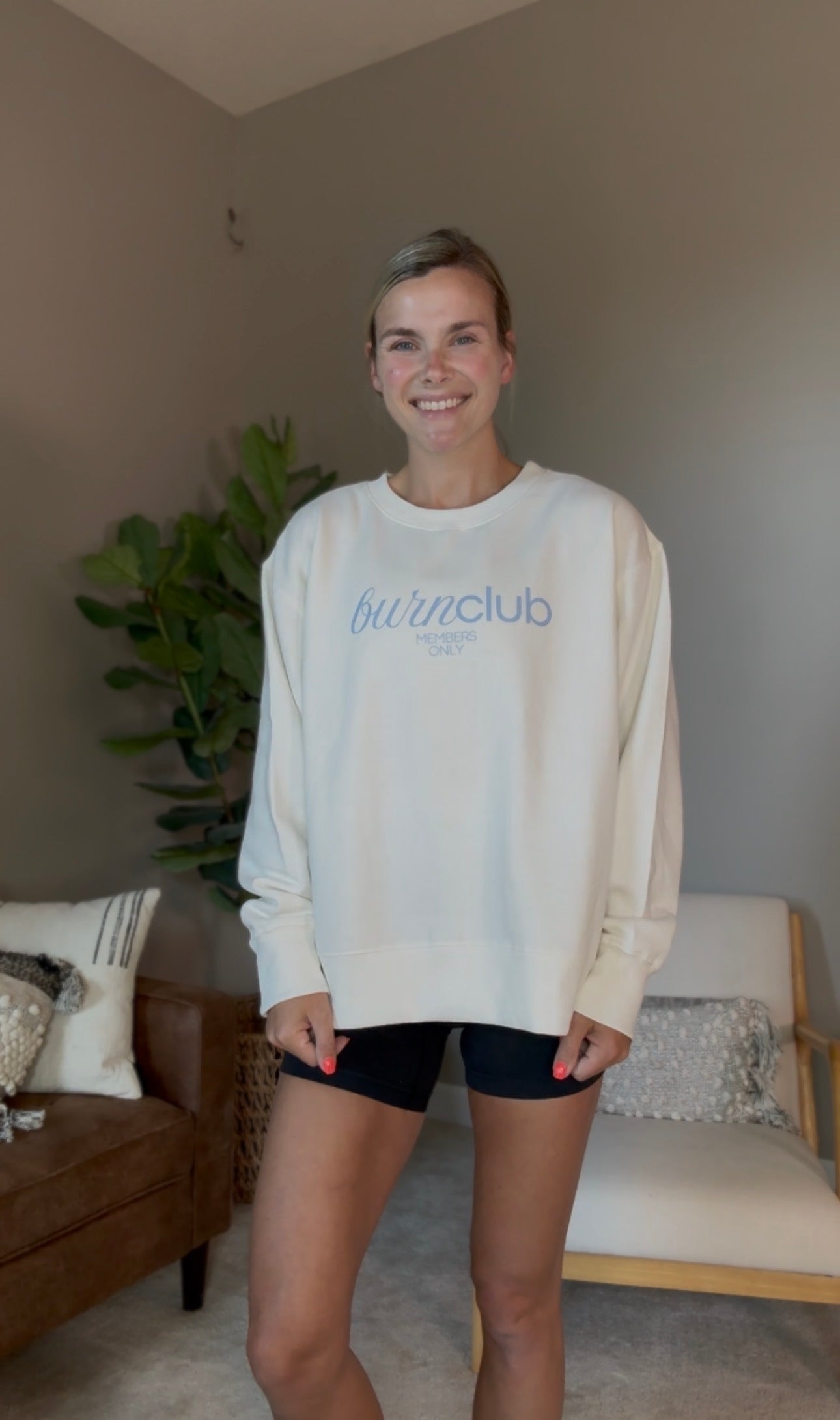 Burn Club Members Only Crewneck - White