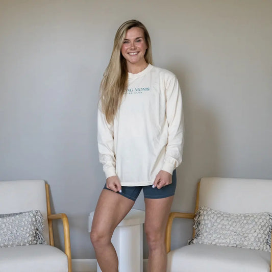 Strong Moms Social Club Long Sleeve - CREAM FLORAL Kelly Yager