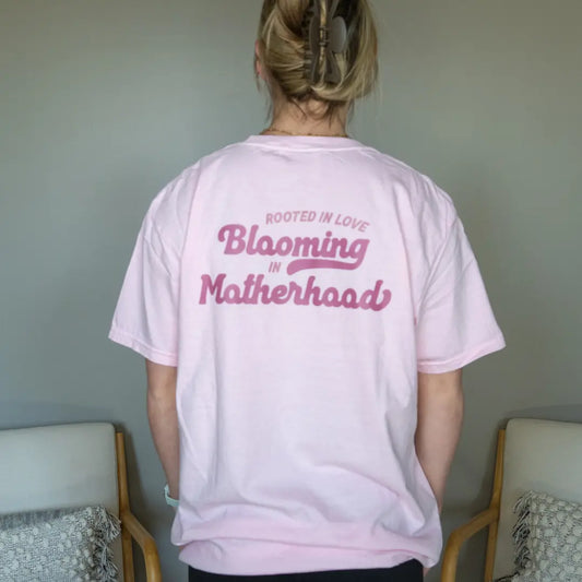 Blooming Into Motherhood Short Sleeve - PINK Kelly Yager